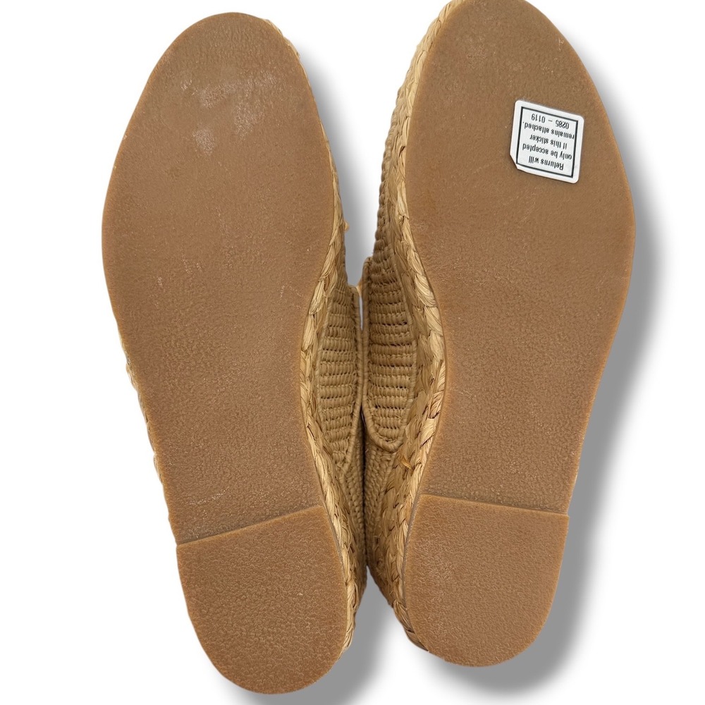 Robert Clergerie Pinto Raffia Platform Espadrille Shoes 7-7.5 Natural Wedge - Picture 5 of 8